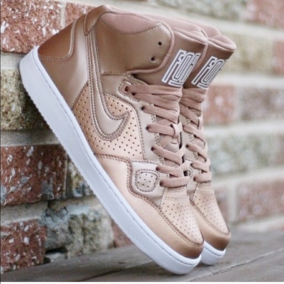 Nike Shoes - Nike Force Rose Gold Mid Rise Sneakers LIKE NEW!